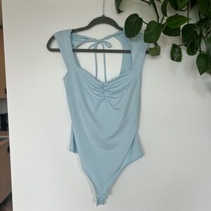 T.J.Maxx Sky Blue Ruched Bodysuit